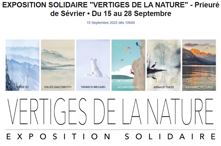 EXPOSITION SOLIDAIRE "VERTIGES DE LA NATURE"
